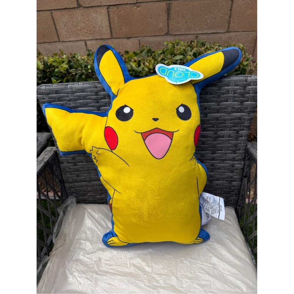 Pokémon Squeeze Yellow & Blue Character Plush Pillow - Red Cheeks